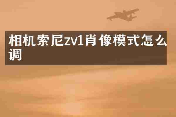 相机zv1肖像模式怎么调