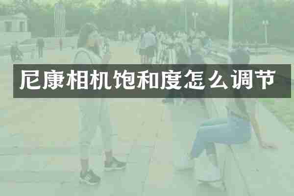 尼康相机饱和度怎么调节