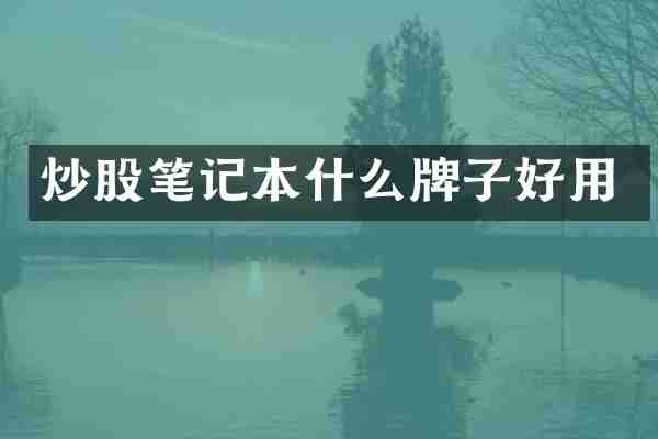 炒股笔记本什么牌子好用