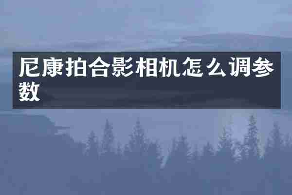 尼康拍合影相机怎么调参数