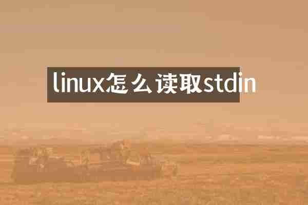 linux怎么读取stdin