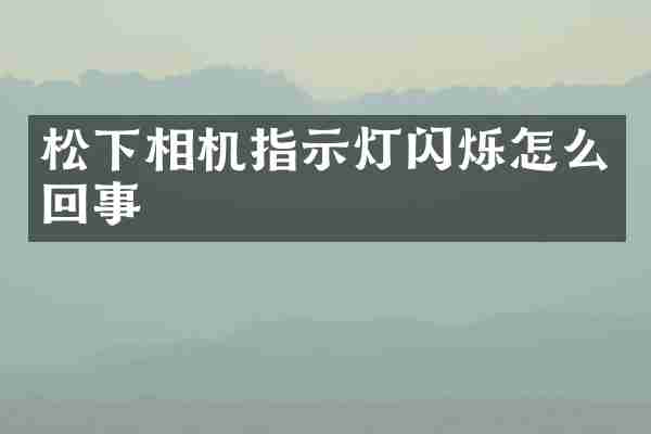 松下相机指示灯闪烁怎么回事