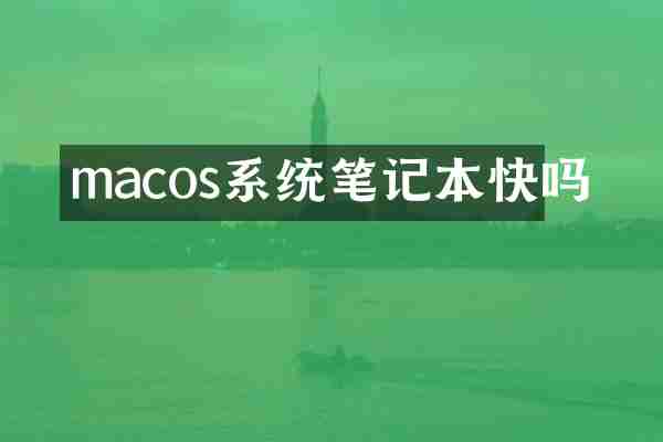 macos系统笔记本快吗