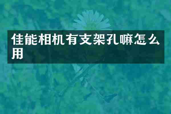 佳能相机有支架孔嘛怎么用
