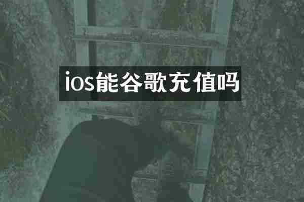 ios能谷歌充值吗