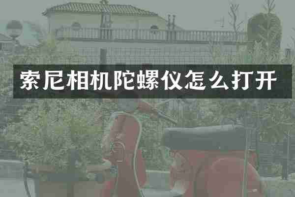 索尼相机陀螺仪怎么打开