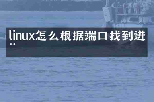 linux怎么根据端口找到进程