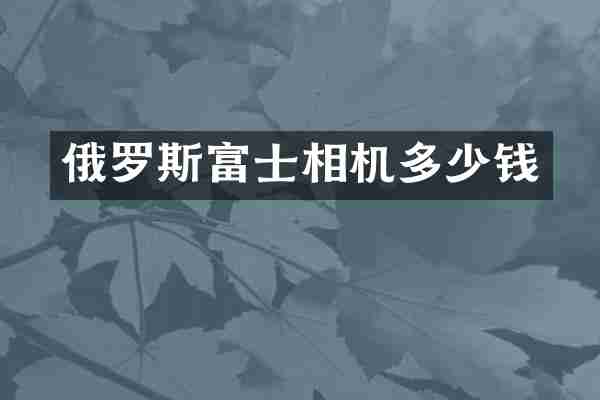 俄罗斯富士相机多少钱
