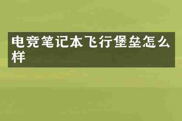 电竞笔记本飞行堡垒怎么样