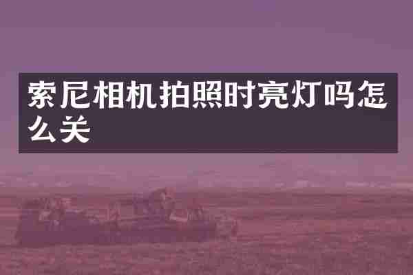 相机拍照时亮灯吗怎么关