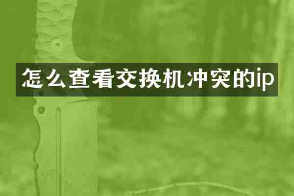 怎么查看交换机冲突的ip