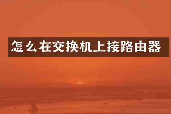 怎么在交换机上接路由器