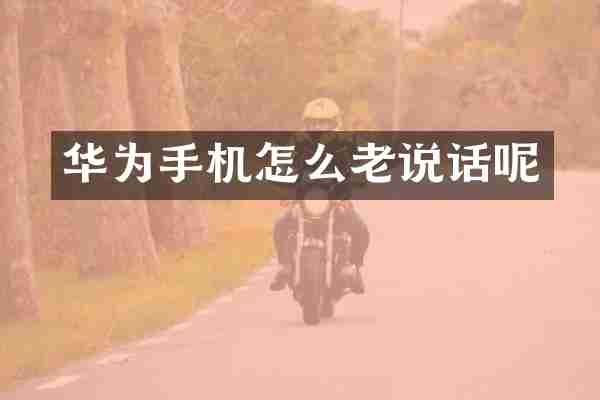 华为手机怎么老说话呢