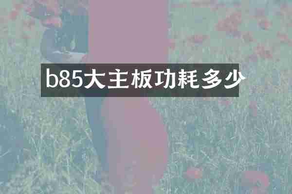 b85大主板功耗多少
