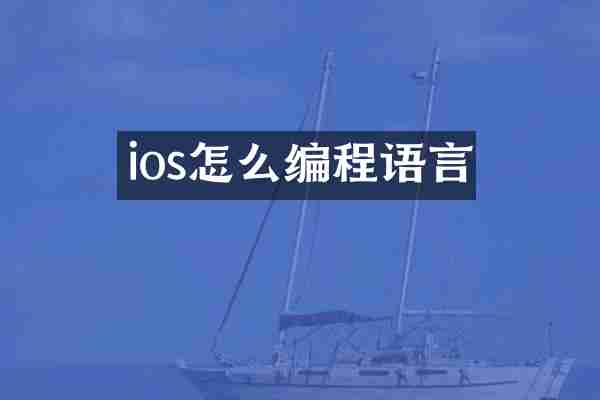 ios怎么编程语言