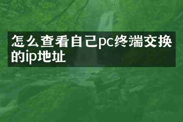 怎么查看自己pc终端交换机的ip地址