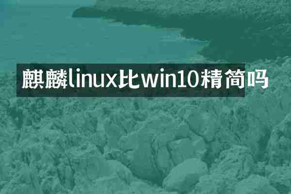 麒麟linux比win10精简吗