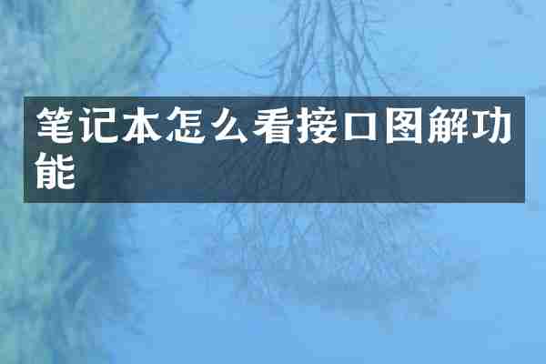 笔记本怎么看接口图解功能