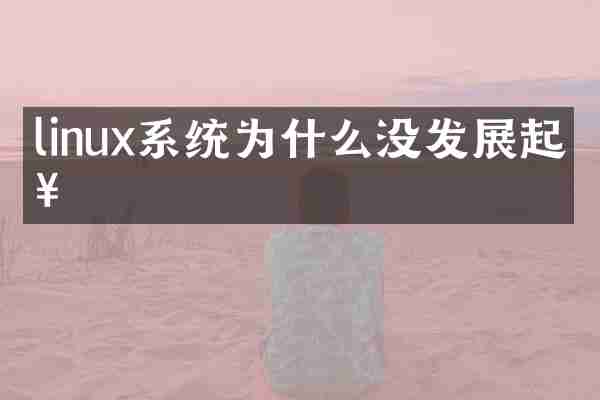 linux系统为什么没发展起来