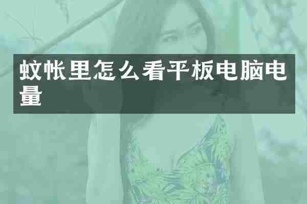 蚊帐里怎么看平板电脑电量