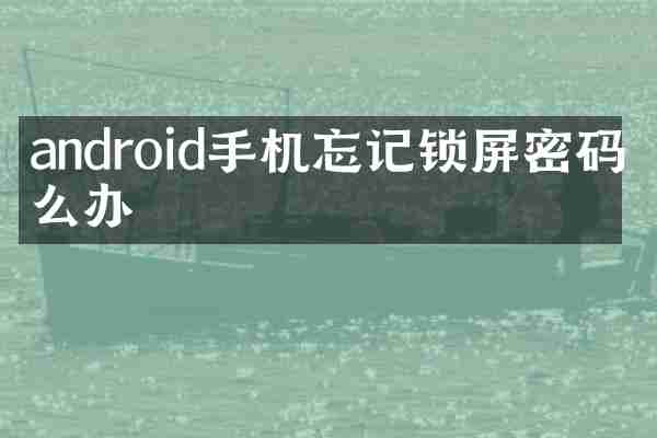 android手机忘记锁屏密码怎么办
