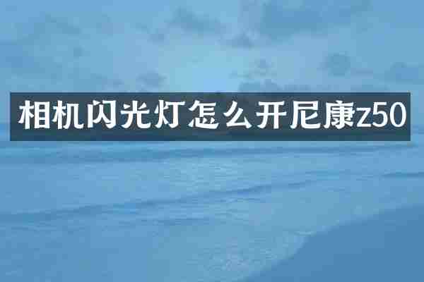 相机闪光灯怎么开尼康z50