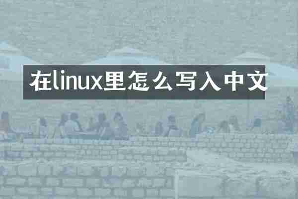 在linux里怎么写入中文