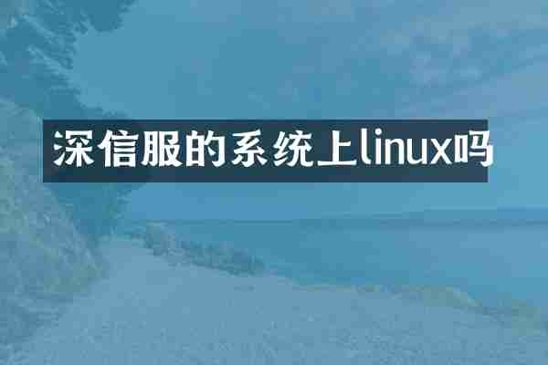 深信服的系统上linux吗