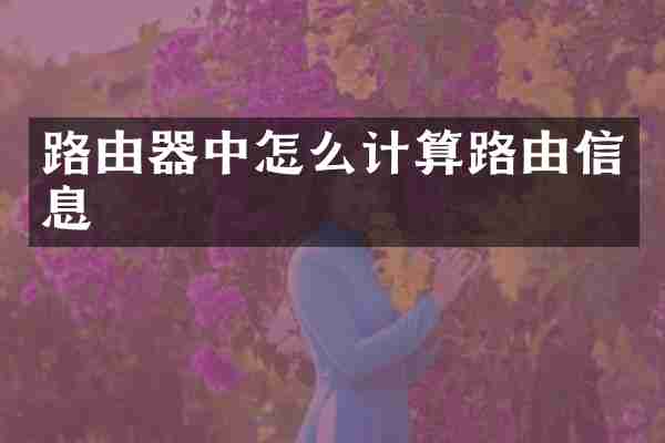 路由器中怎么计算路由信息