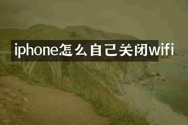 iphone怎么自己关闭wifi