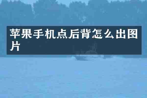 苹果手机点后背怎么出图片