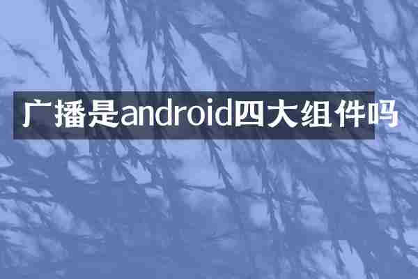 广播是android四大组件吗