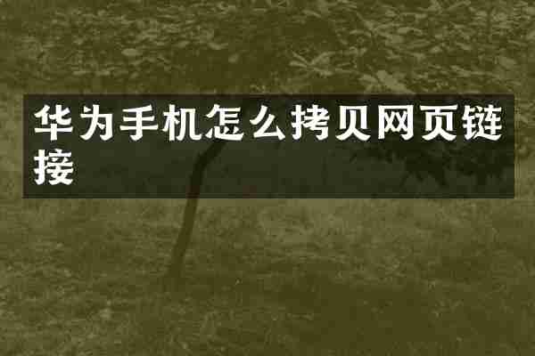 华为手机怎么拷贝网页链接