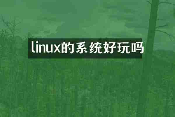 linux的系统好玩吗
