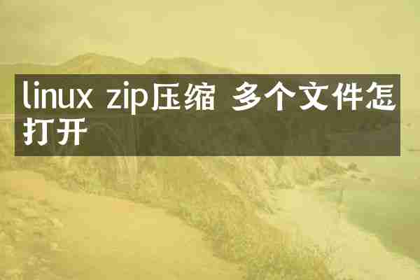 linux zip压缩 多个文件怎么打开