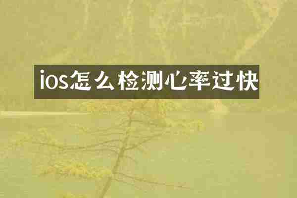 ios怎么检测心率过快