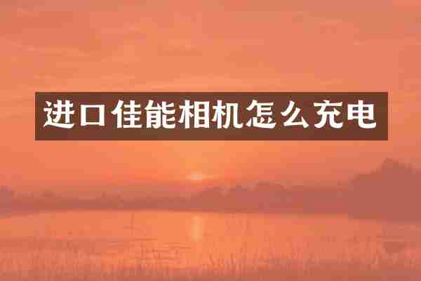 进口佳能相机怎么充电