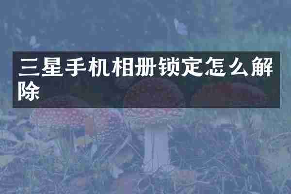 三星手机相册锁定怎么解除