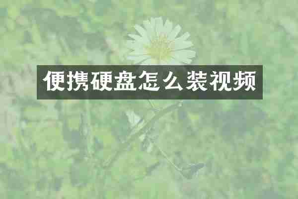 便携硬盘怎么装视频