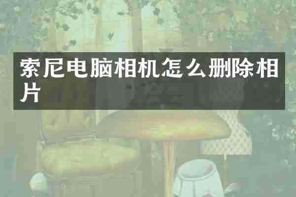 索尼电脑相机怎么删除相片