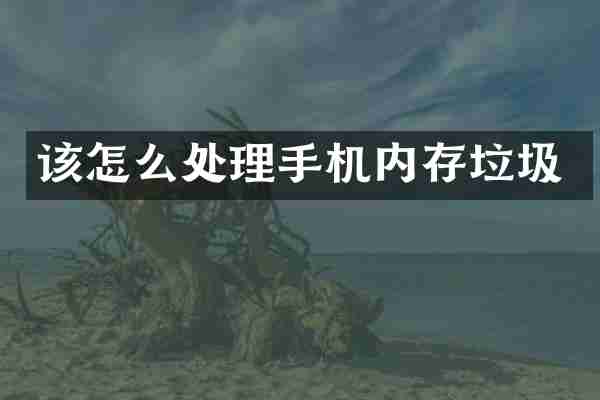 该怎么处理手机内存垃圾