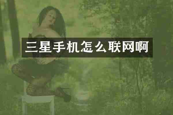 三星手机怎么联网啊
