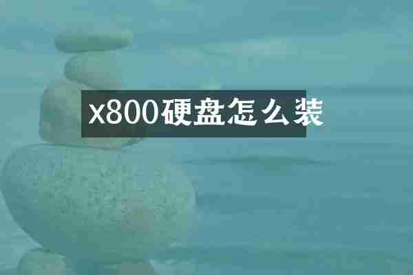 x800硬盘怎么装