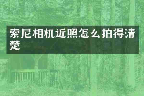相机近照怎么拍得清楚