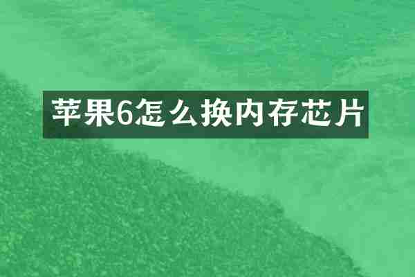 苹果6怎么换内存芯片