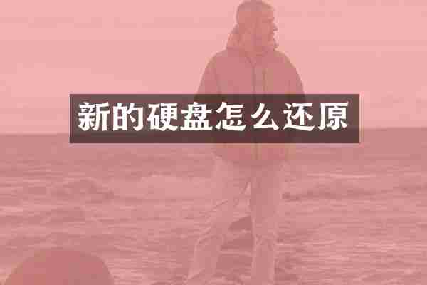 新的硬盘怎么还原