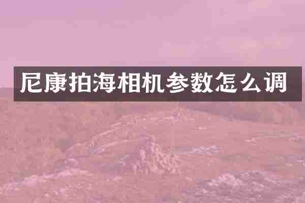 尼康拍海相机参数怎么调
