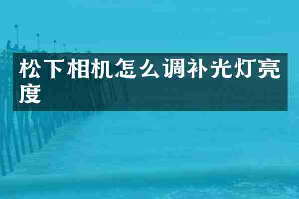 相机怎么调补光灯亮度