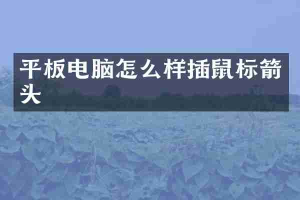 平板电脑怎么样插鼠标箭头