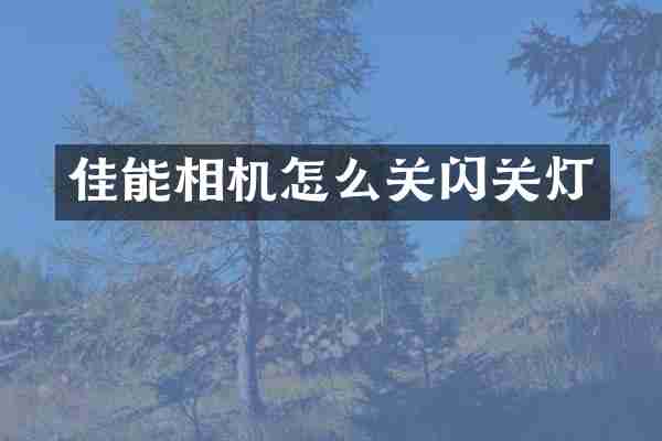 佳能相机怎么关闪关灯